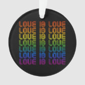 Retro-Liebe ist Liebe Ornament (Vorderseite)