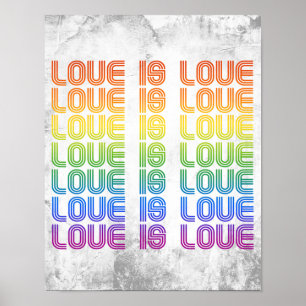 Retro Liebe ist Liebe Poster