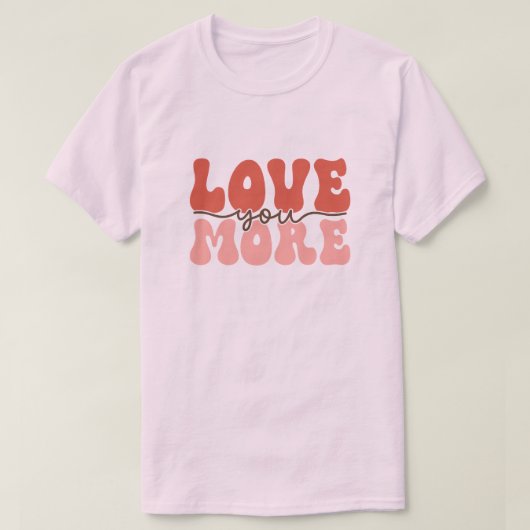 Retro Liebe Mehr erwachsenes Valentine T-Shirt (Design vorne)