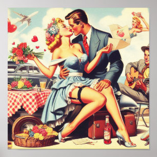 Retro-Liebe Poster