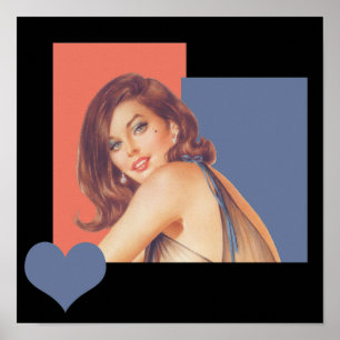 Retro Liebe Poster der 60er Jahre