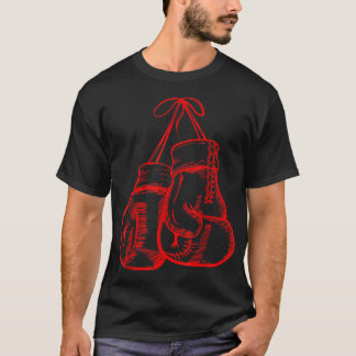 Retro-Liebe Rote Boxhandschuhe Geschenke Boxer-Ges T-Shirt
