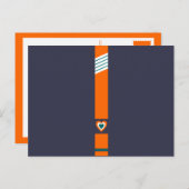 Retro-Liebe Streifen Postkarte (Vorne/Hinten)