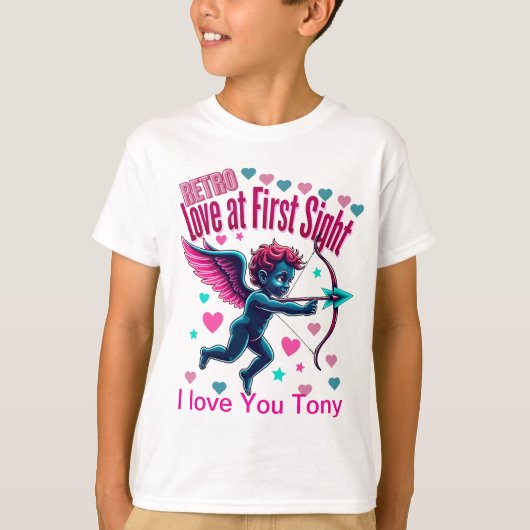 Retro-Liebe T-Shirt (Vorderseite)