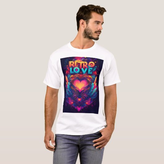 Retro-Liebe-T - Shirt (Vorne ganz)