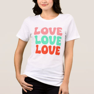 Retro LIEBE T - Shirt: Design des erhabenen ästhet Tri-Blend Shirt