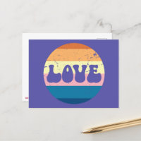 Retro-Liebe Typografie auf Vintagen Sonnenuntergan