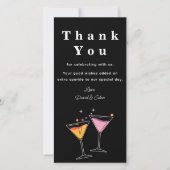 Retro Liebe und Dank an Black and White Wedding (Vorderseite)