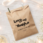 Retro Liebe und Dank Gastgeschenk Hochzeit Geschenktütchen (Ausgeschnitten)