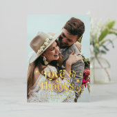 Retro-Liebe und dank-Overlay Folieneinladung (Stehend vorne)