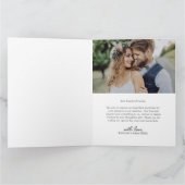 Retro Liebe und Dank White Arch 2 Foto Hochzeit Dankeskarte (Innenseite)