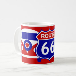 Retro Liebe und Friedenscamper Van Life Kaffeetasse