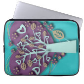 Retro Liebe und Romantik Tree with Hearts Blume Laptopschutzhülle (Vorderseite)