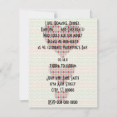 Retro Liebe Valentinstag Party Einladung (Rückseite)