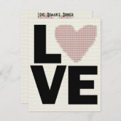 Retro Liebe Valentinstag Party Einladung (Vorne/Hinten)