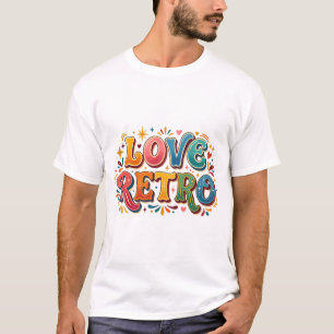 Retro-Liebe Vintage-Herz & Groovy-Ästhetik T-Shirt