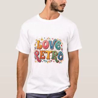 Retro-Liebe Vintage-Herz & Groovy-Ästhetik T-Shirt