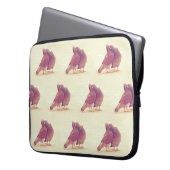 Retro Liebe-Vögel, die Taube küssen Laptopschutzhülle (Vorderseite Links)