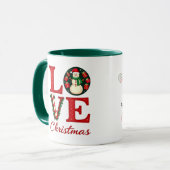 Retro Liebe Weihnachts-Zauberer-Klassiker Tasse (Vorderseite Links)