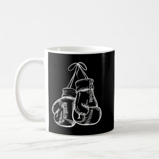 Retro Liebe Weißboxhandschuhe Geschenke Boxer Gesc Kaffeetasse (Links)