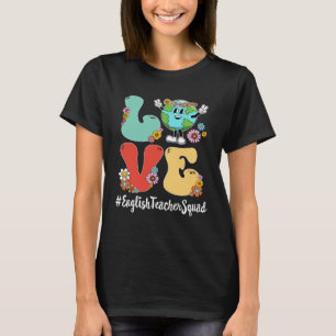 Retro-Liebe Welt Tag der Erde 2023 Englischlehrer T-Shirt