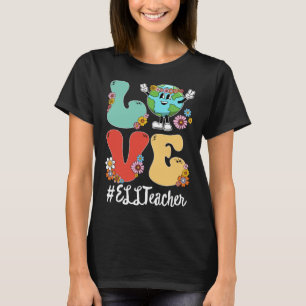 Retro-Liebe - Welttag der Erde 2023 ELL-Lehrer T-Shirt