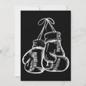 Retro Liebe White Boxing Gloves Geschenke Boxer Ge Einladung (Rückseite)