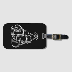 Retro Liebe White Boxing Gloves Geschenke Boxer Ge Gepäckanhänger