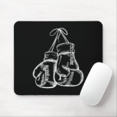 Retro Liebe White Boxing Gloves Geschenke Boxer Ge Mousepad (Mit Mouse)