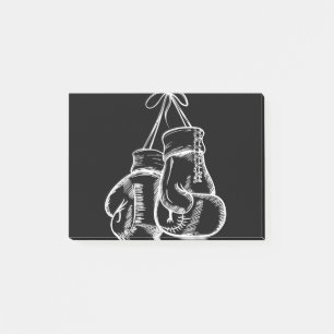 Retro Liebe White Boxing Gloves Geschenke Boxer Ge Post-it Klebezettel