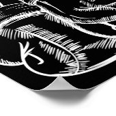 Retro Liebe White Boxing Gloves Geschenke Boxer Ge Poster (Ecke)