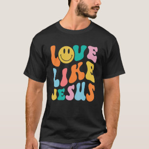Retro-Liebe wie Jesus lächeln Gesicht ästhetische  T-Shirt