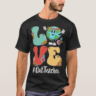 Retro Liebe World Earth Day 2023 Art Teacher T-Shirt