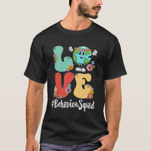 Retro Liebe World Earth Day 2023 Behavior Square T-Shirt