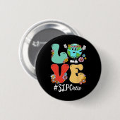 Retro Liebe World Earth Day Slp Crew Button (Vorne & Hinten)