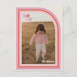 Retro Liebe XOXO Valentinstag Foto Postkarte