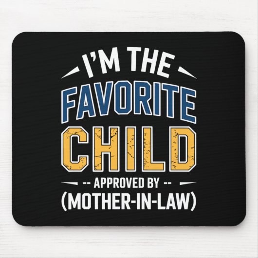 Retro Lieblingskind Schwiegermutter genehmigt Mousepad (Vorne)