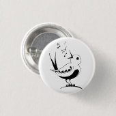 Retro Liedvogel Button (Vorne & Hinten)