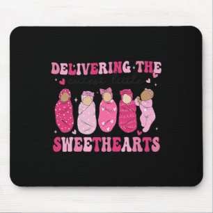 Retro liefert süßeste kleine Süße L und D Mousepad