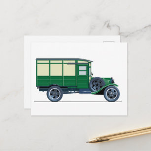 Retro-Lieferwagen Postkarte
