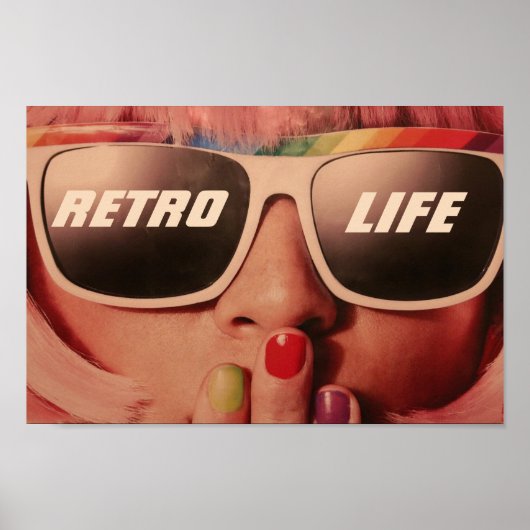Retro Life Slogan 80 Retro-Fashion Poster (Vorne)