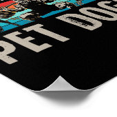 Retro Lift Heavy Pet Dogs Bodybuilding For Weightl Poster (Ecke)