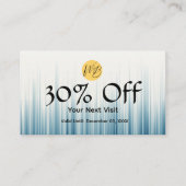 Retro Light Blue Restaurant Qr Code Menü und Rabattkarte (Vorderseite)