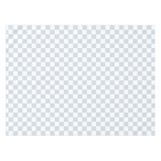 Retro Light Dusty Blue Checkered Pattern Tischdecke (Vorderseite (Horizontal))