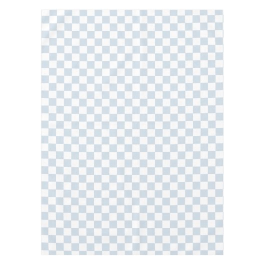 Retro Light Dusty Blue Checkered Pattern Tischdecke (Vorderseite)