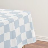 Retro Light Dusty Blue Checkered Pattern Tischdecke (Beispiel)
