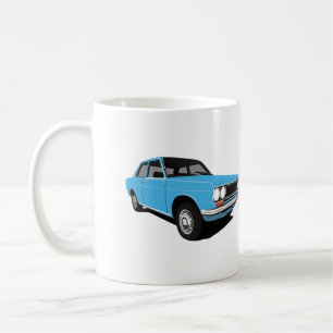 Retro Lightblaues Datsun Bluebird 1600 (510) Kaffeetasse