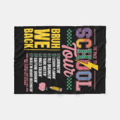 Retro Lightning Bolt Abcd Back To School Tour Teac Fleecedecke (Vorderseite (Horizontal))