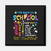 Retro Lightning Bolt Abcd Back To School Tour Teac Magnet (Vorne)