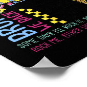 Retro Lightning Bolt Back To School Tour Teacher K Poster (Ecke)